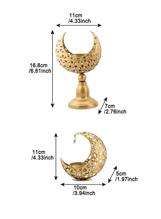 2-Pieces Set Cut-Out Iron Candle Holder, Incense Burner, Candlestick, Home Decor Centerpiece Suitable for Home, Office, Giving Gifts - Image 4